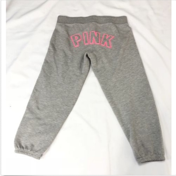 Victoria’s Secret PINK Gray Crop 3/4th Lounge Pant - Picture 6 of 7